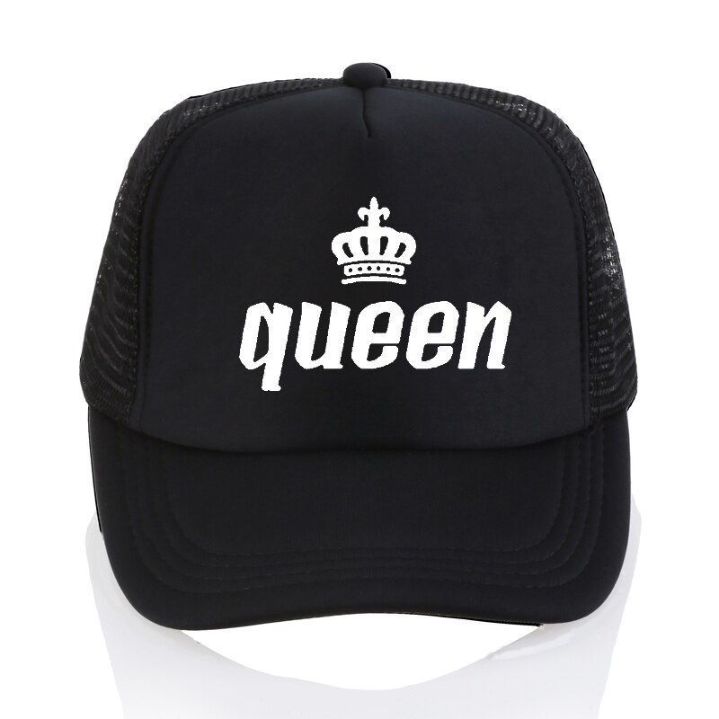 king queen cap crown Print baseball Caps Men Women Summer Visor Snapback Hat White Black Lover Trucker bone