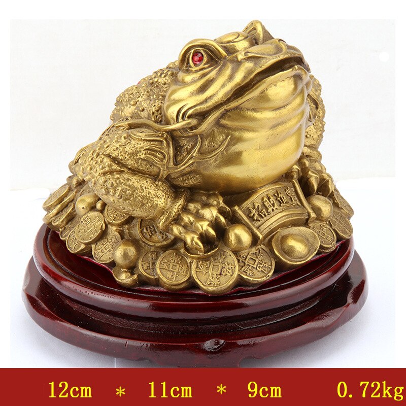 Copper Gold Toad Ornaments Gold Toad Shop Opening Living Room Wine Cabinet Desk Decoration Feng Shui A: D