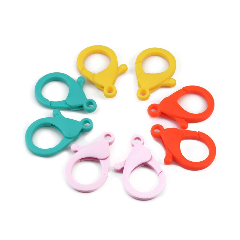 10 sztuk/partia 35*20mm cukierkowe kolory Lobster klamrami haki breloczek słodkie breloki dla DIY Charms brelok two...