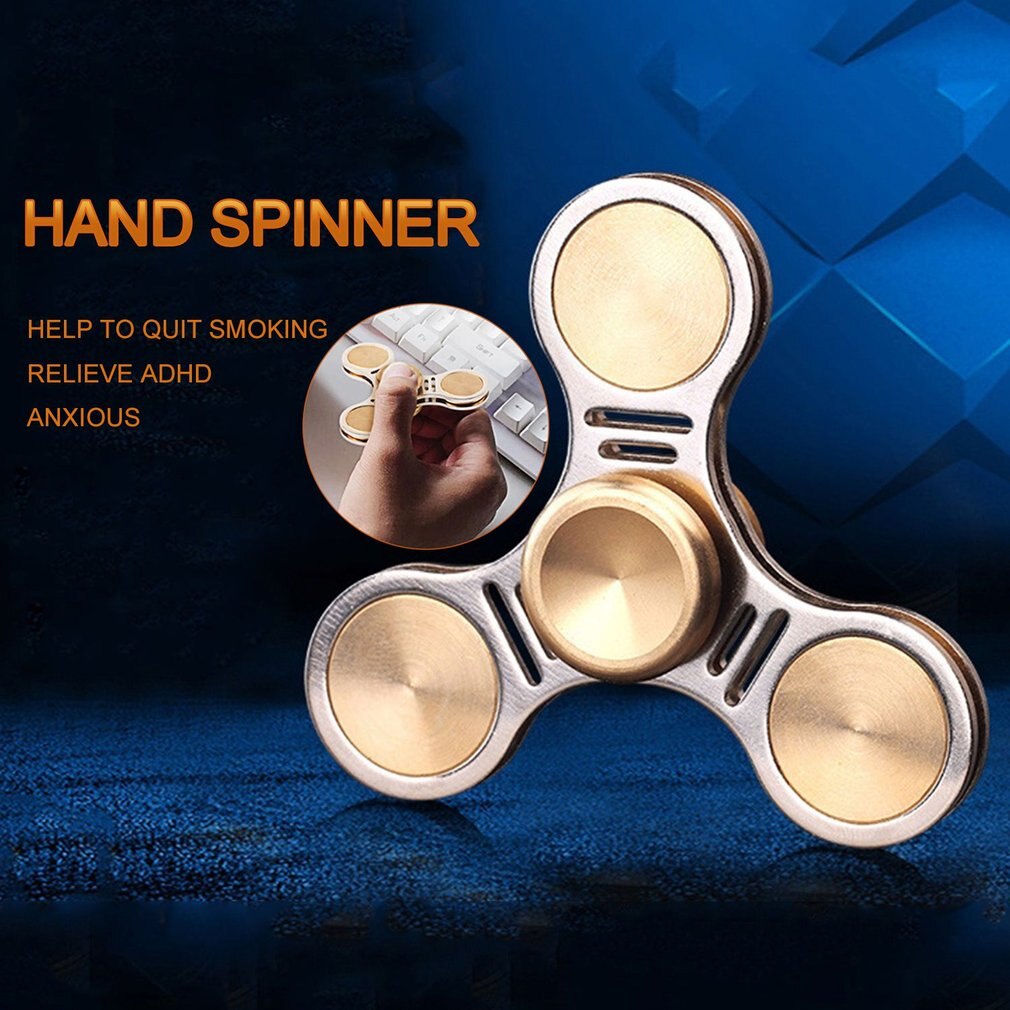 Unique Hand Spinner Three Leaves Alloy Hand Fingertips Reduce Stress Pressure Relief For Children And Adults