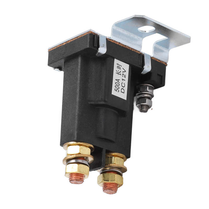 Car Starter Relay Black Phenolic Plastic Auto Start Contactor Red Copper Post for Multi Battery System Forklift Engineering