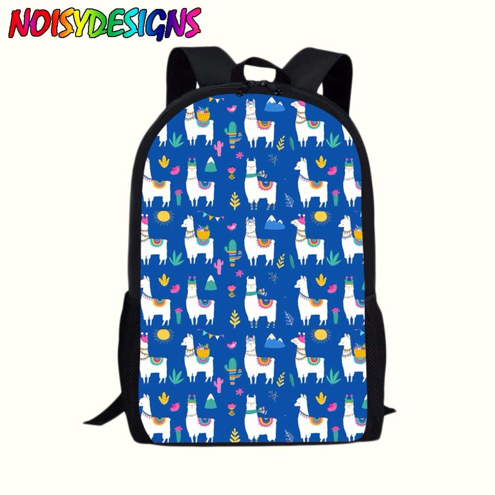 Student Llama Backpack Graphic Backpack School Alpaca Book Travel Shoulder Bag Llama Toy Bags Llamas Fortnit Stuffed Bag