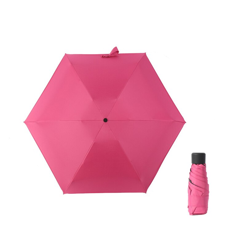 Flat Lightweight Umbrella Parasol light pocket bag Folding Sun Mini Umbrella #3B22: D