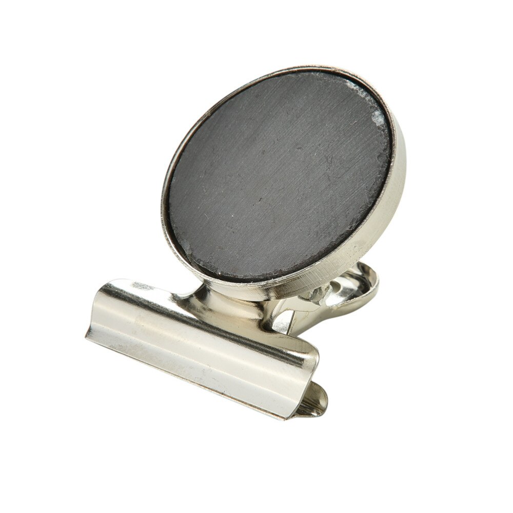5pcs 3cm Silver Metal Clamp Multifunctional Paper white board Magnetic Clip Magnet Memo Note Message Holder