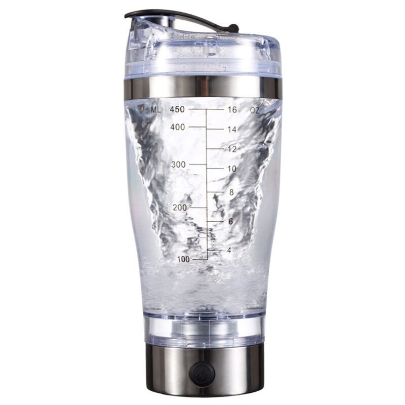 Mixer automatisk bärbar omrörande batteridriven självomrörande milkshakekopp elektrisk kaffekopp smart vattenflaska 450 ml