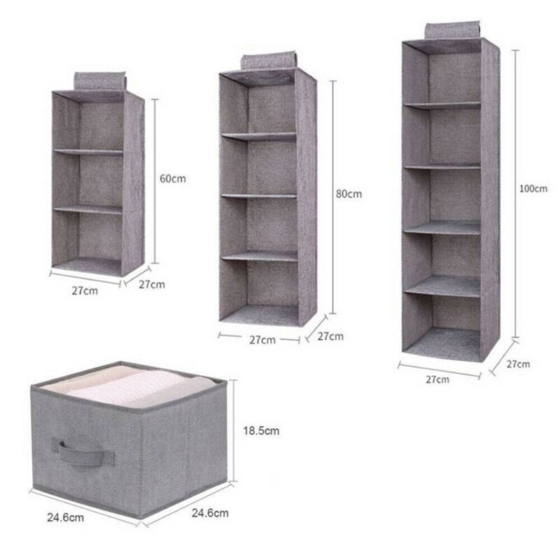 Organizador de armario de algodón, cajón colgante con bolsillo, almacenamiento de ropa, accesorios de organización del hogar, suministros