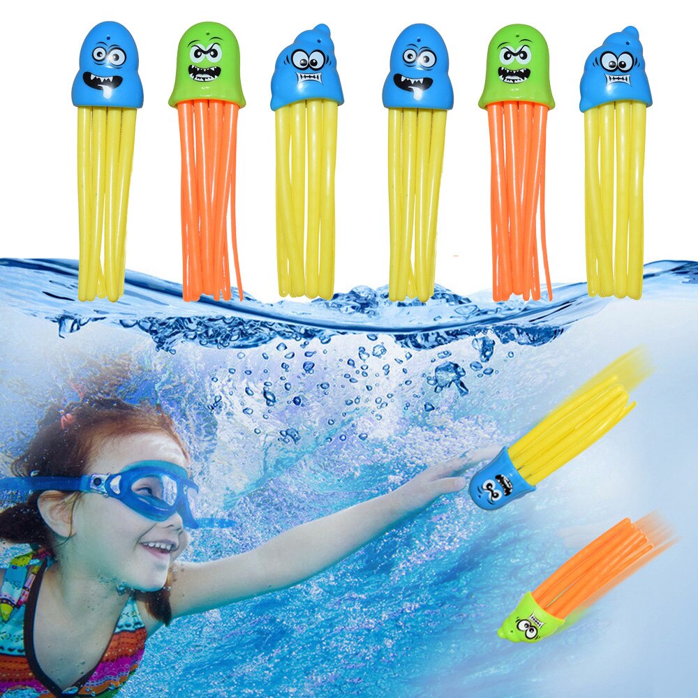 Underwater Pool Toys 3Pcs Octopus Pool Diving Toys For Kids Octopus Bath Toys With Funny Faces Torpedo Bandits Fish For Kids