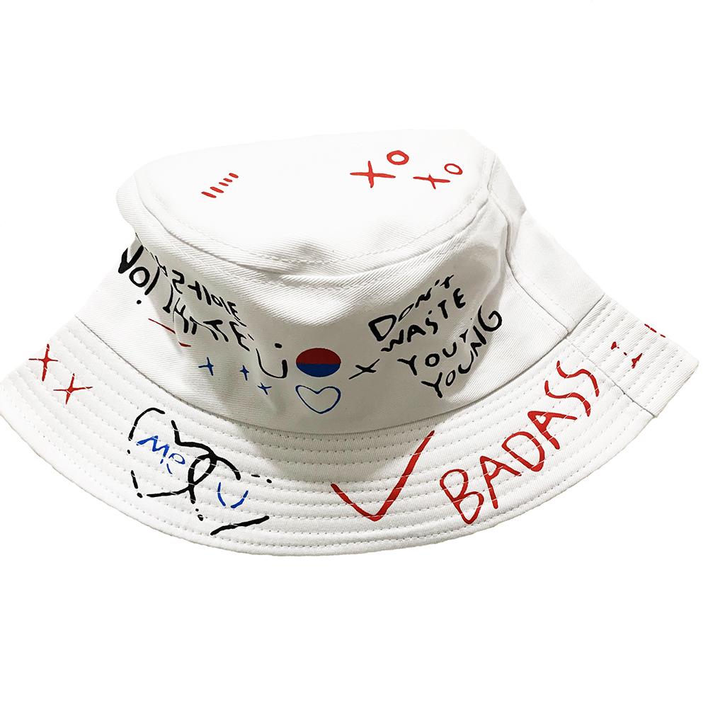Hip hop chapeau hommes et femmes décontracté skateboard chapeau jeune rue personnalité amour graffiti pêcheur chapeau bassin chapeau coeur