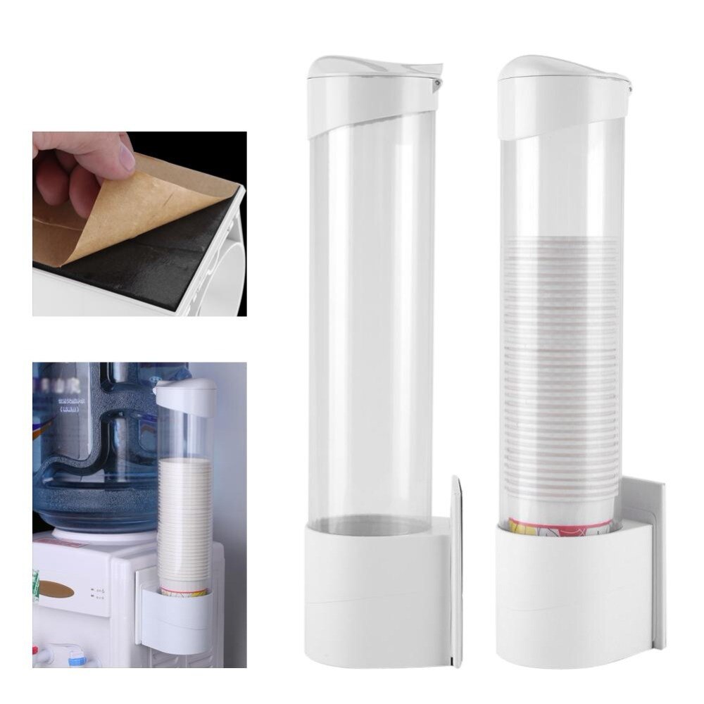 Antidamm pappersmugg dispenser plasthållare 7.5cm 50 koppar praktisk behållare köksredskap