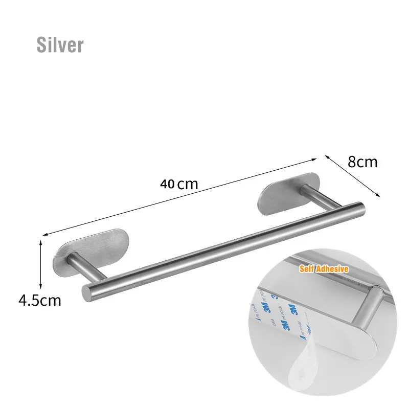 Adhesive Stainless Toilet Paper Holder Bathroom Wall Mount Storage Stand Kitchen Roll Paper Tissue Towel Dispenser Napkins Rack