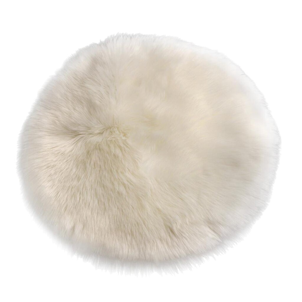 Luxe Faux Fur Schapenvacht Tapijt, Ronde Met Dikke Stapel, Machine Wasbaar, Soft & Stijlvolle Home Decor