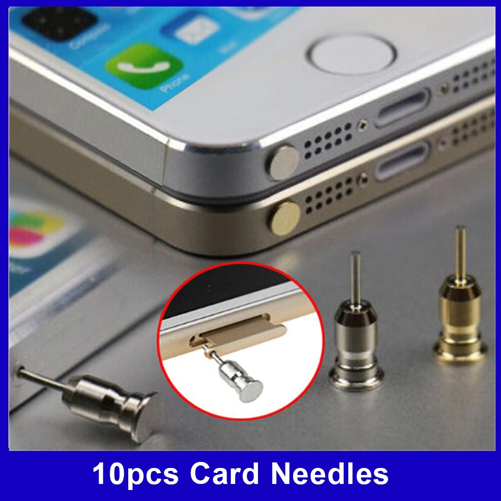 10Pcs Stofdicht Anti Dust Plug 3.5Mm Koptelefoon Jack Sim Card Naald Voor Mobiele Telefoon