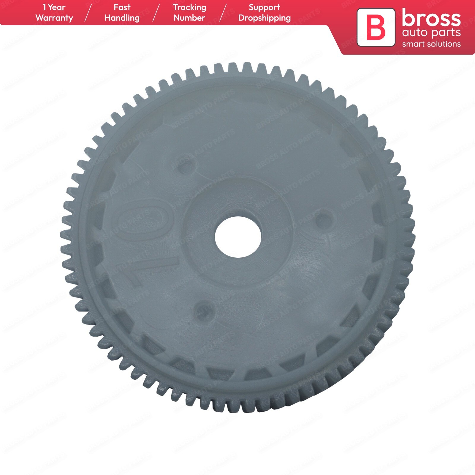 Bross BWR5272 Power Window Regulator Window Lifter Motor Roll Inner Gear for VW Passat B6 B7 Teeth Number: 73,Diameter: 61.40 mm