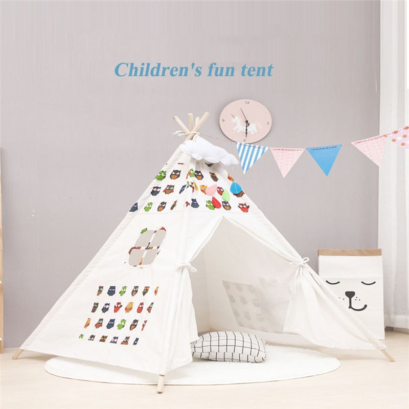 Kinderen Kids Grote Wigwam Teepee Tent Spelen Canvas Huis Indoor Outdoor Uk