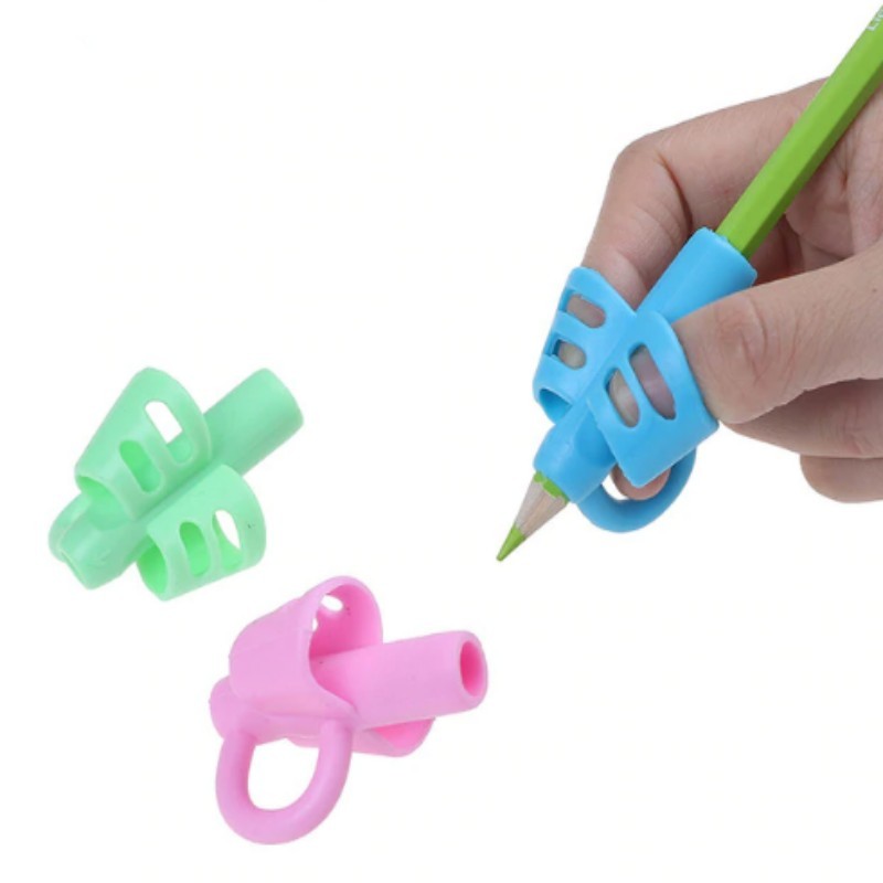 Corrector de escritura con agarre de lápiz, herramienta de corrección de postura de 3 dedos/2 dedos, entrenador, bolígrafo para niños, soportes de agarre para escritura, 12/9/1 Uds.