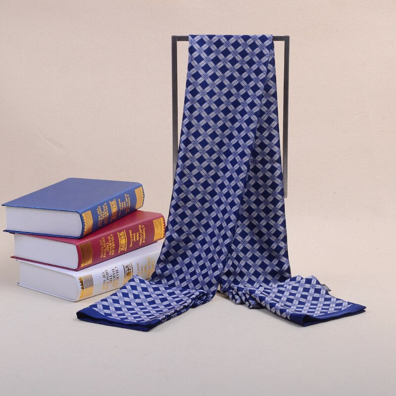 Mannen Gedrukt Zijde Dubbelzijdig Sjaals Mannen Business Lange Sjaals Warme Veelzijdige High-End sjaals Sjaals: Style No.12