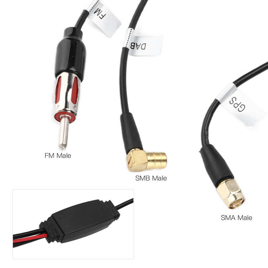 Antenne requin DAB FM, fonction GPS, Signal aérien pour voiture, TV numérique, décodeur