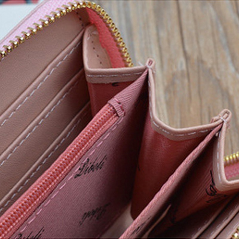 Local Stock Long Ladies Leather Wallet Zip Purse Case Phone Clutch Card Holder Women Handbag