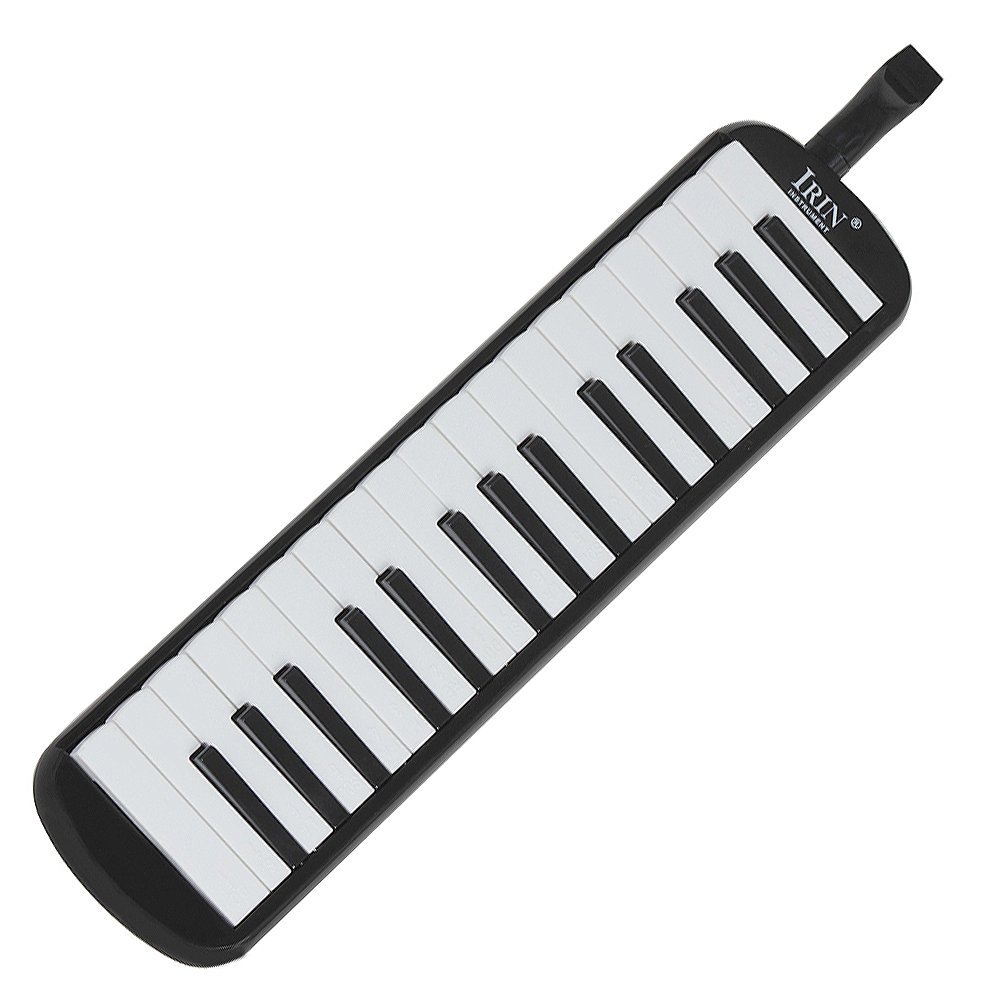 Armónica Melodica de 32 teclas, instrumento de enseñanza portátil de órgano bucal con caja dura, 3 colores opcionales: Black