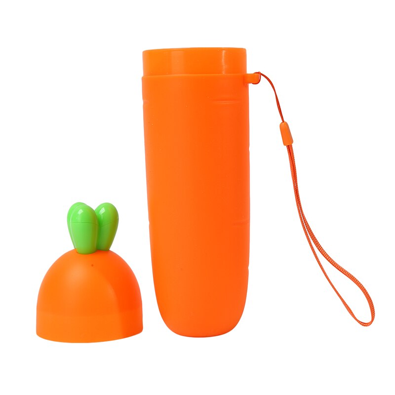 Tandkrämstub bärbar tandborstlåda liten tandborstehink par borste rädisor borstkopp för resor: Orange