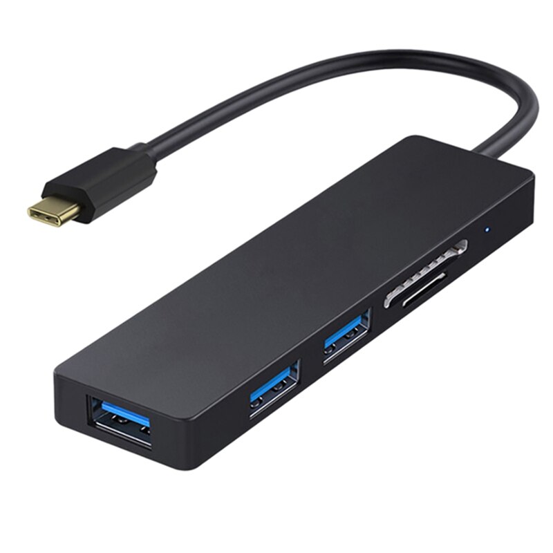 USB C HUB Docking Station Hub 5-In-1 Card Reader USB3.0 Is Suitable for All USB C Devices, PC/Tablet/Mobile Phone: Default Title