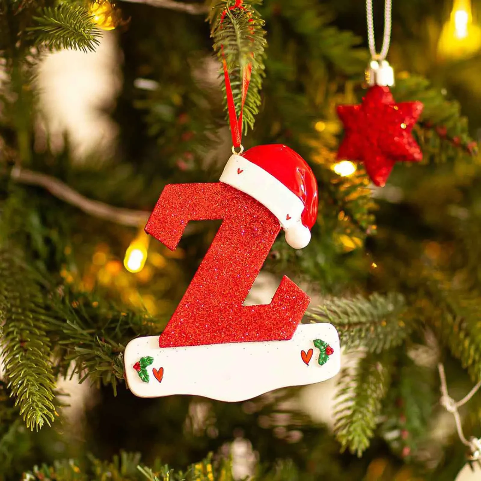 Christmas Tree Decoration Letter Pendant 26 Letters Home acrylic DIY Pendant Xmas Year Decor Ornament navidad