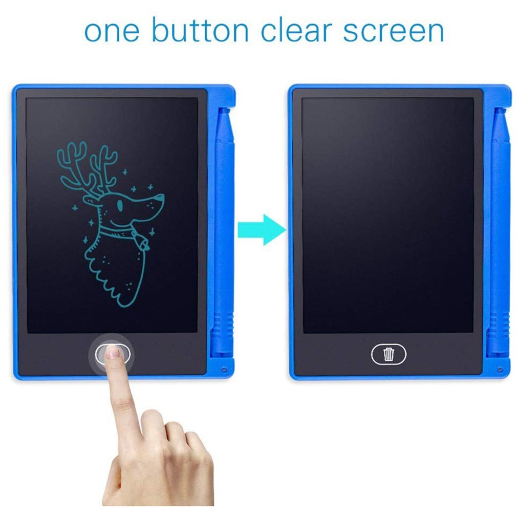 4.4 Inch Lcd Digitale Engels Lcd Tablet Draagbare Mini Kinderen Tekening Graffiti Board Bericht Schrijfbord
