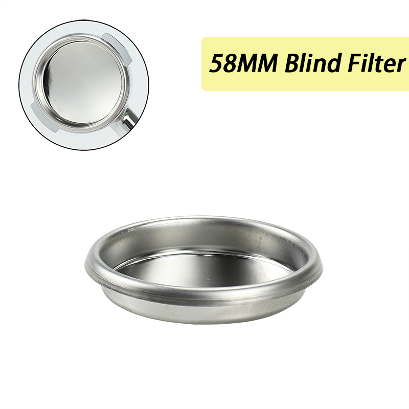 Cesta de filtro de 58MM para ROCKET Expobar E61, filtro de café sin fondo, tazón ciego de limpieza, accesorios de Espresso de acero inoxidable: 58MM
