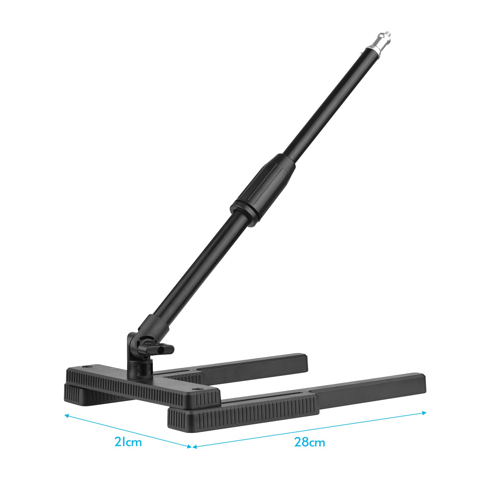 Multifunktionaler schreibtischlampenständer mit 2 -fach verstellbarer höhe und 1/4 -zoll-schraube für videoringlicht