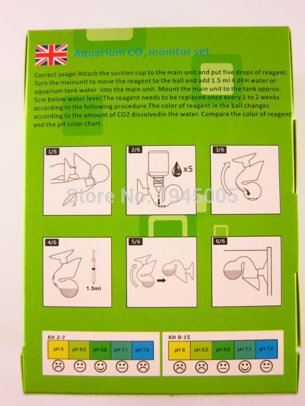 Contrôleur de gouttes de CO2 pour Aquarium, testeur de PH, Kit de contrôle à Long terme de 5.5cm, diffuseur en direct,