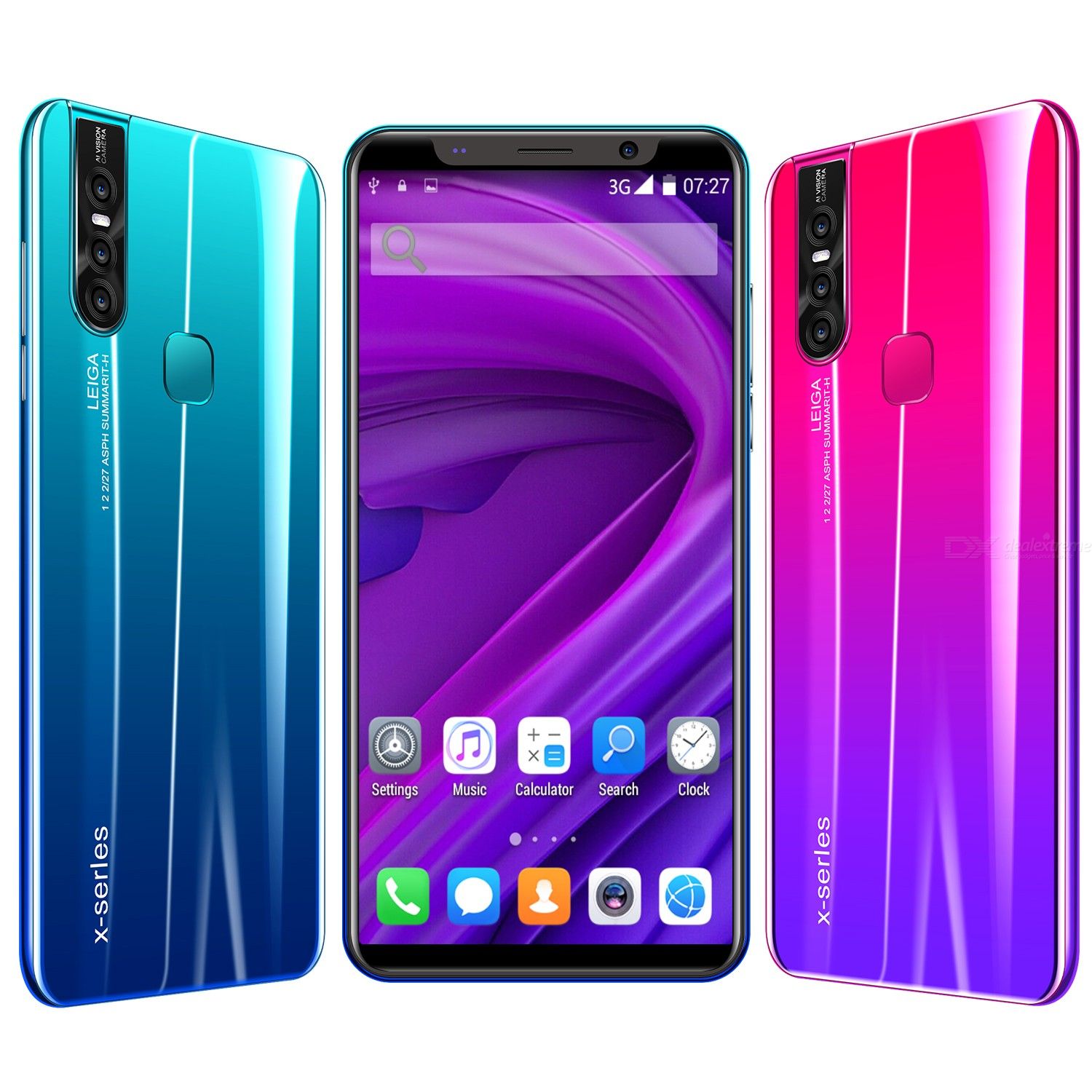 X27 5.0 pouces HD octa-core Android MTK6580 3G Smartphone avec 512 mo de RAM + 1 go ROM