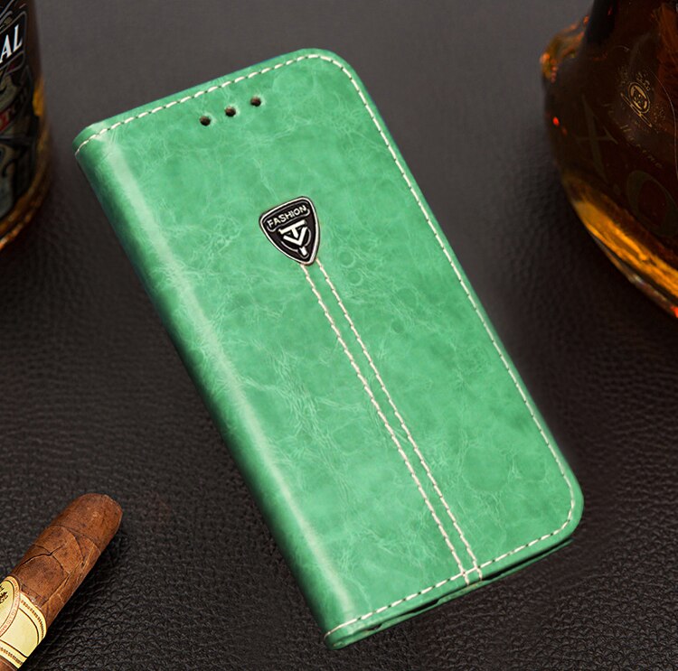 AMMYKI trend Popular odorless irregular PU leather huawei honor 5C cell phone back cove 5.2'For huawei honor 7 lite case: Mint