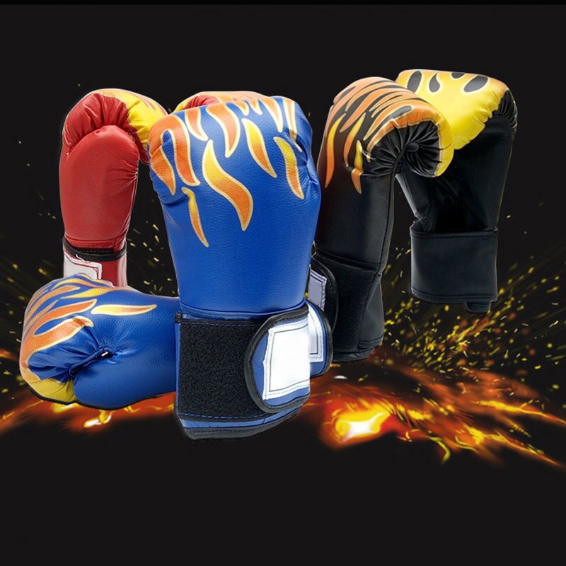 Guantes de boxeo para niños y adultos, guantes de entrenamiento de Kickboxing de cuero PU SEC88
