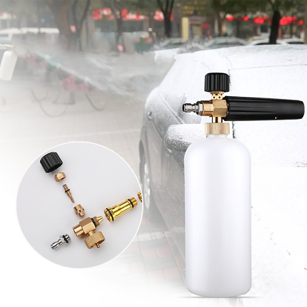 900ml sneeuwschuim wasmachine ketel autowas zeep lans kanon sproeier hogedrukspuit fles lang pistool schuim waterpistool
