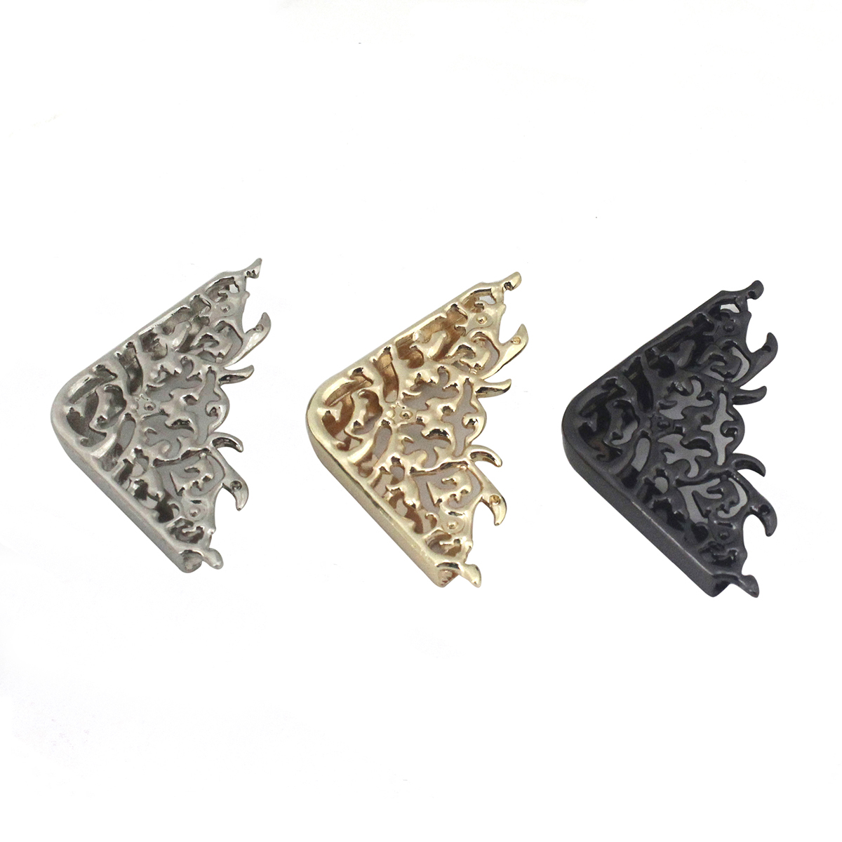 2pcs Metal Bag Corner Protectors With Screws for Leather Craft Purse Flap Handbag Book Photo Album DIY Decor Flower Pattern