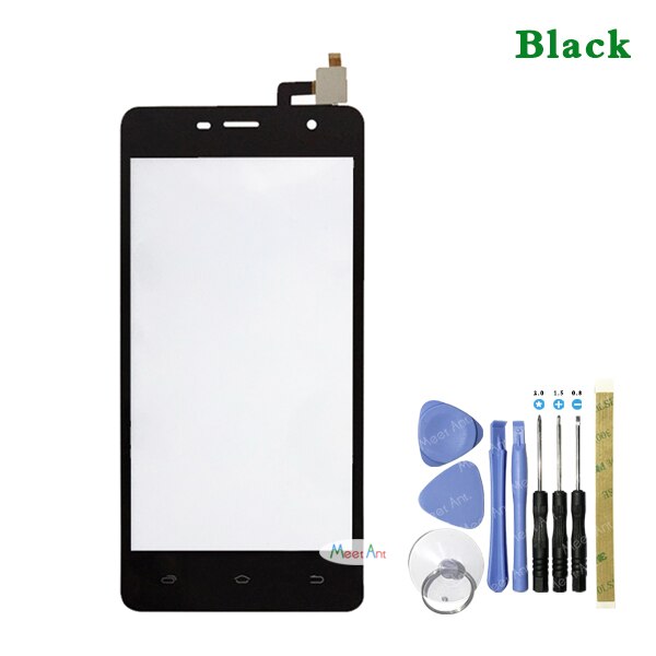 Alta qualidade 5.0 "para micromax q351 digitador da tela de toque sensor exterior lente vidro painel: black With Tool