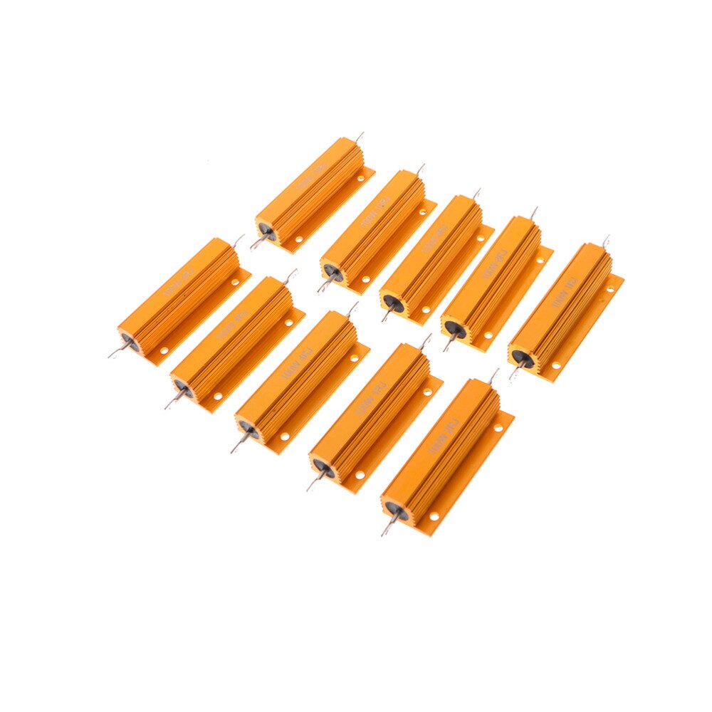 2pcs/lot 1R 1Ohm 100W Watt Wirewound Aluminum Power Metal Shell Case Resistance Resistor