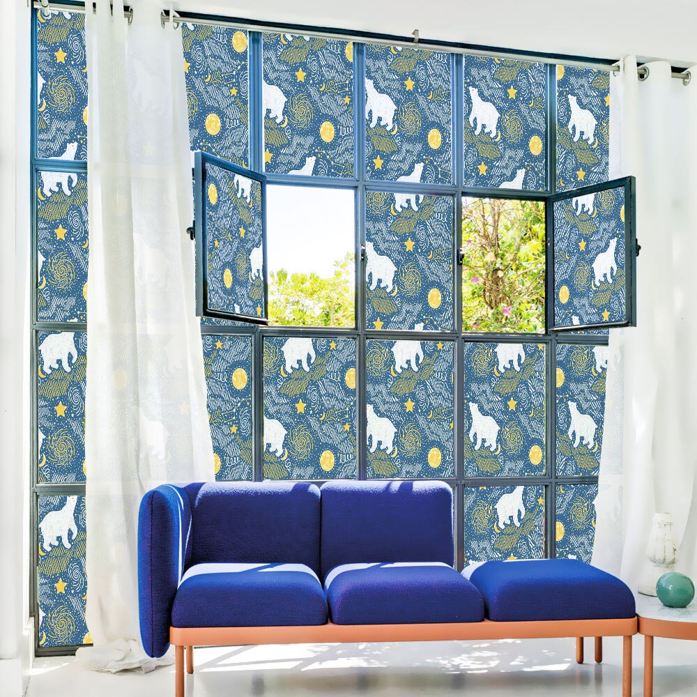 Película de ventana de oso Polar DICOR de 45/90x200CM, pegatina de vidrio clásica de Escandinavia para decoración del hogar BLT2165KJ