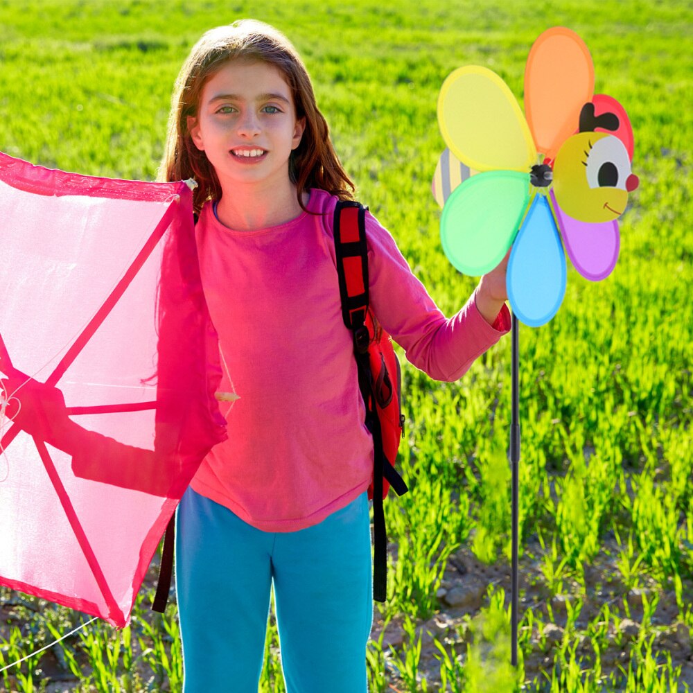 3 stuks driedimensionale mooie landschapsversiering in de vorm van een cartoondier in de vorm van een windmolen voor kinderen