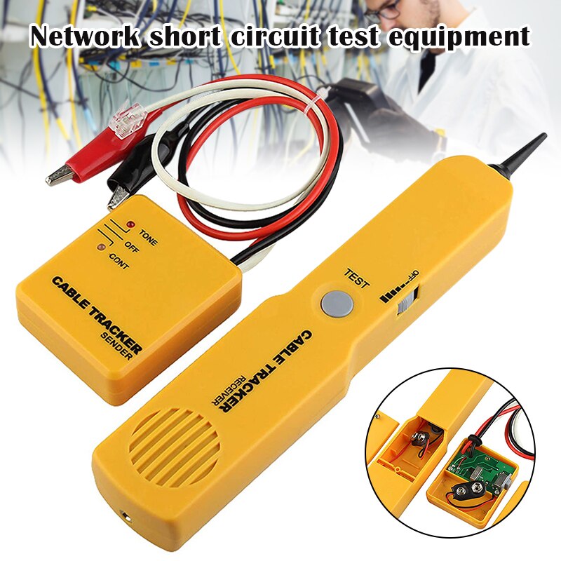 Probador de circuito de Cable eléctrico con generador de tono y Kit de sonda localizador de Señal de Cable, probador de circuito de prueba, cortocircuito de red: Default Title
