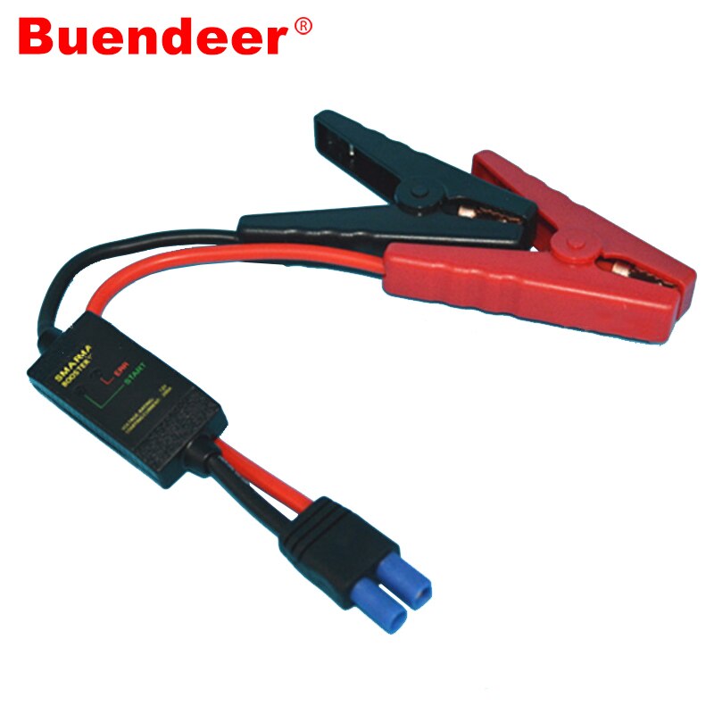Buendeer 12V 200A intelligent Booster Cable Smart EC5 Connector Car Truck Emergency Jump Starter Alligator Clamps Clip