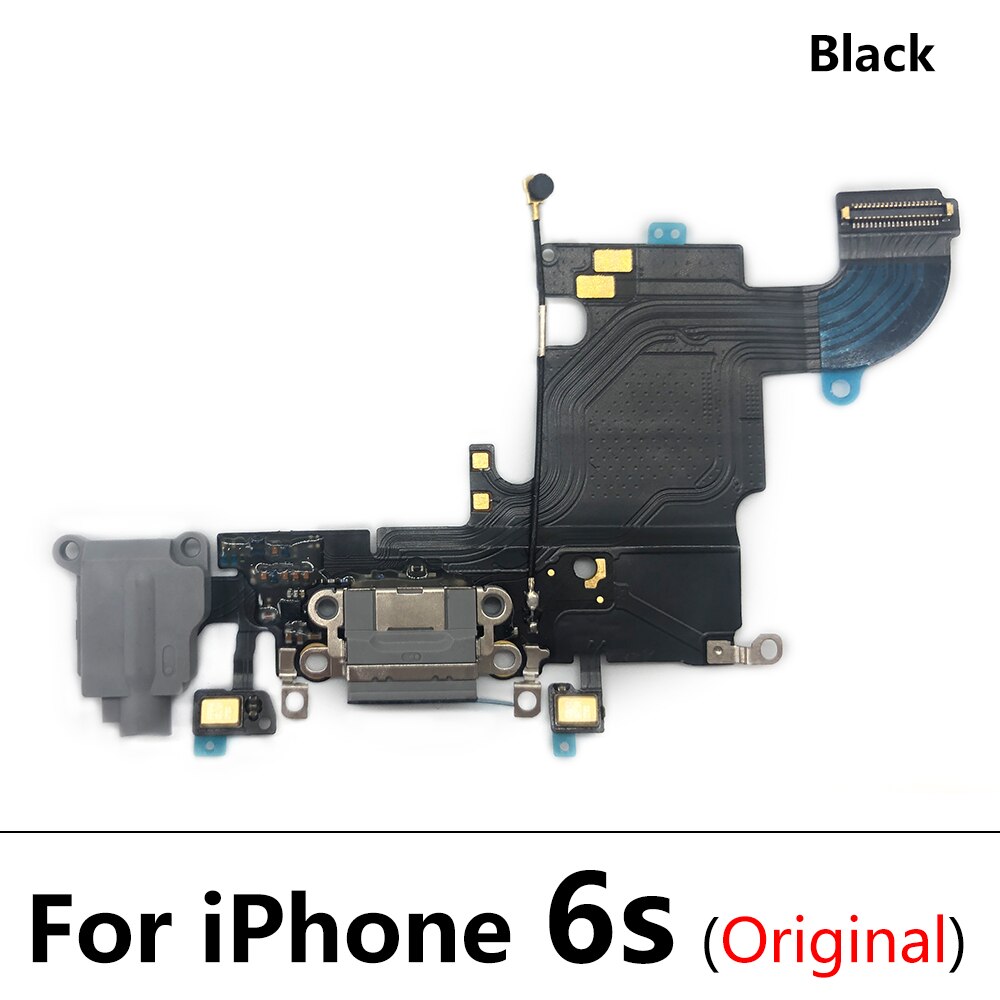 100% nuovo originale per IPhone 6 6S 7 Plus caricatore USB porta di ricarica connettore Dock scheda microfono cavo flessibile ricarica rapida: For 6s Black Ori