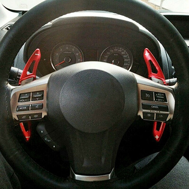 Car Accessories Red Carbon Fiber Paddle Shifter Extensions for Subaru Outback BRZ WRX Impreza