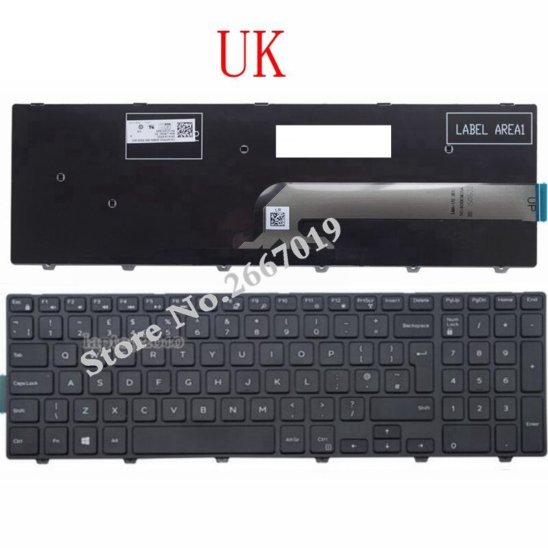 US/UK/SP keyboard For Dell Inspiron 15 3000 5000 3541 3542 3543 5542 3550 5545 5547 3551 3552 3559 3565 3567 3551 3558 5566 5748