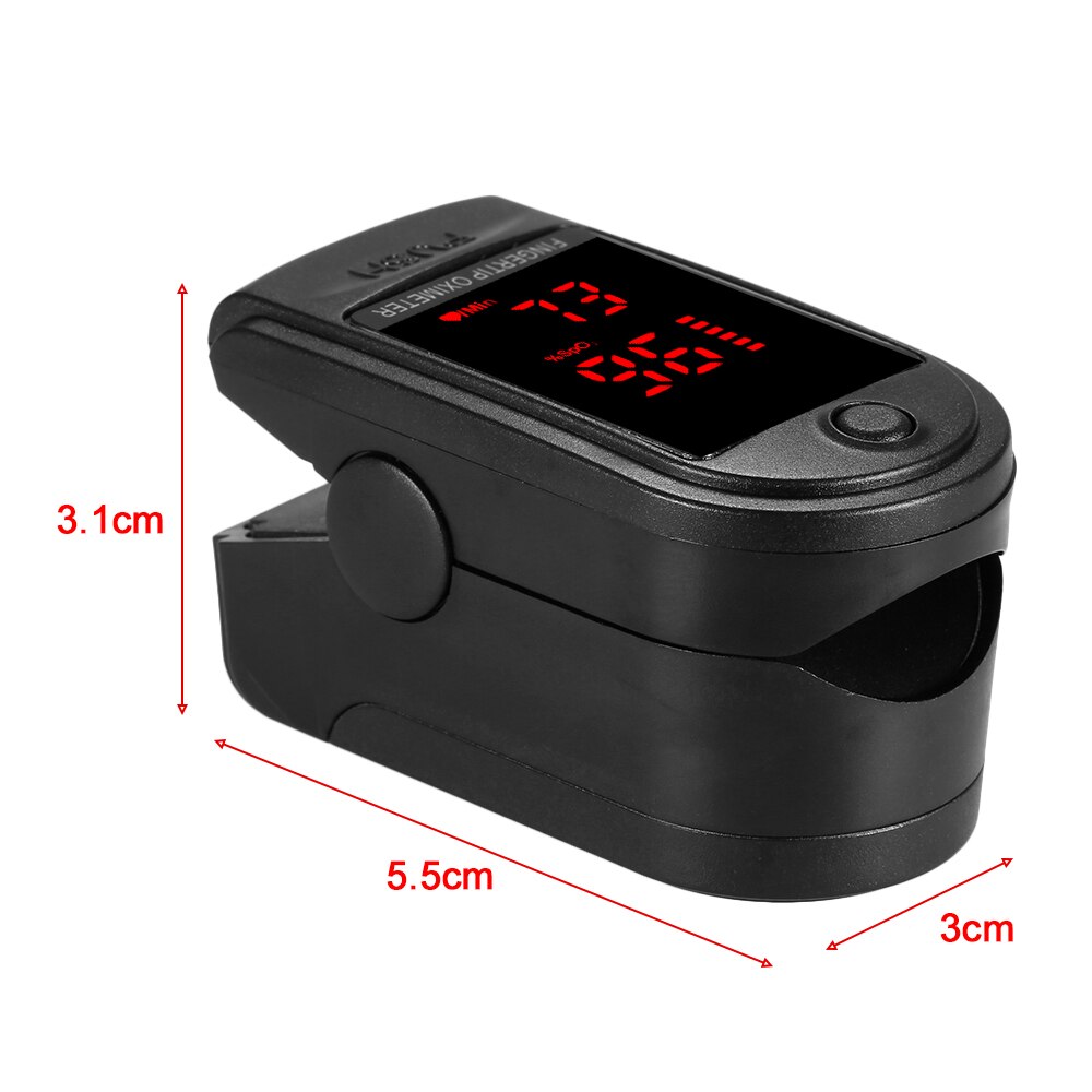 Digital Fingertip Pulse Oximeter Blood Oxygen Sensor Saturation SpO2 Monitor Pulse Rate Meter, Support SPO2, pulse, & bar chart