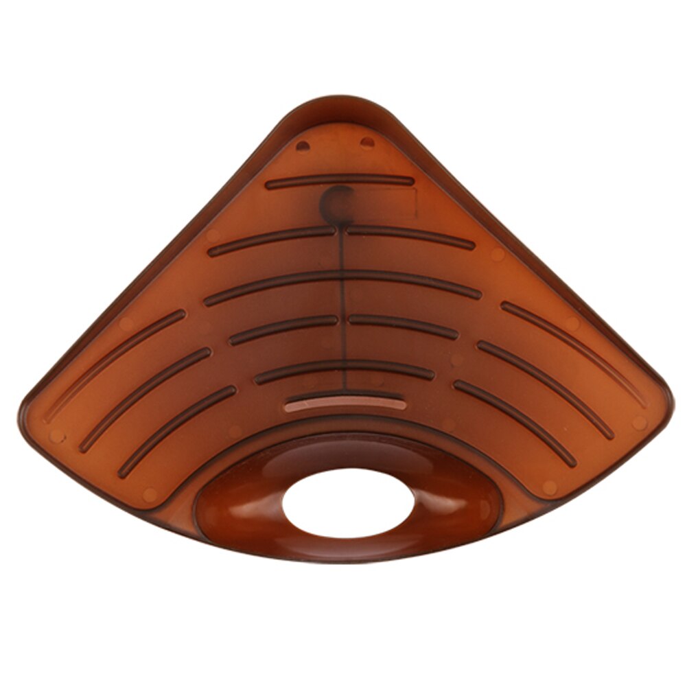Multifunctional Draining Rack Sink Corner Sponge Storage Shelf for Kitchen TUE88: Brown
