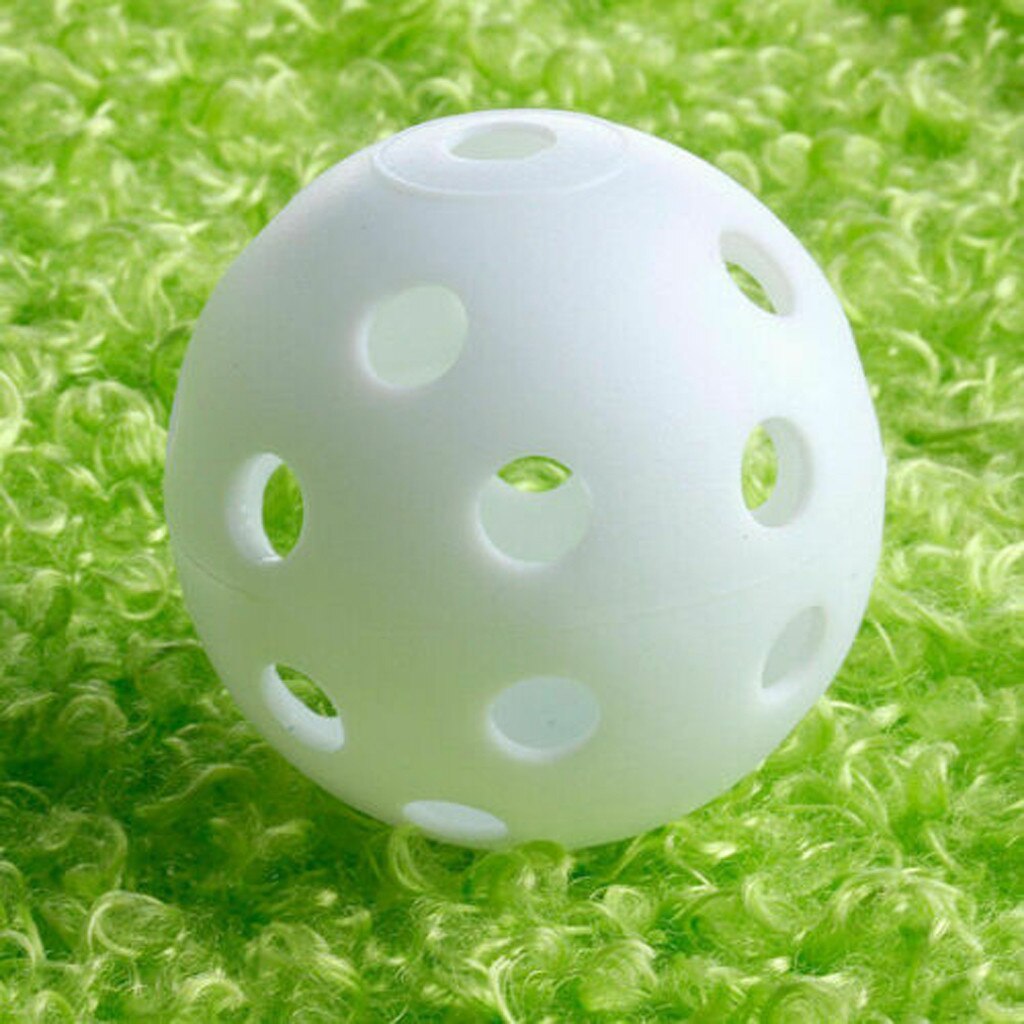 Plastic Hollow Golf Practice Ball Empty Hole Hole Ball Indoor Exercise Ball 50 white plastic golf balls Indoor practice golf#30