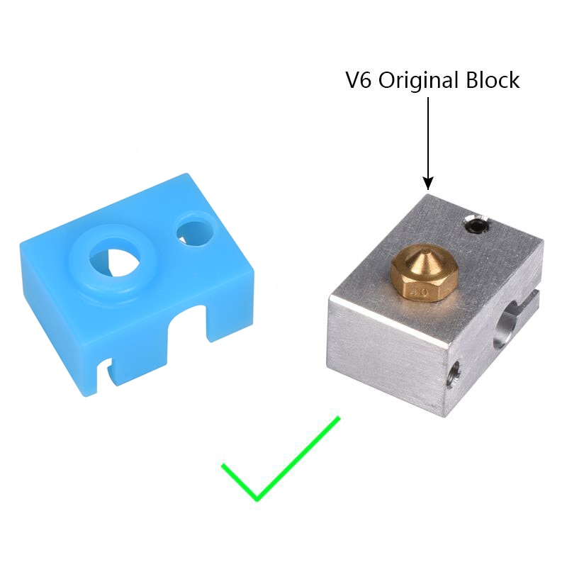 1/3/5PCS V6 Silicone Socks Support V6 Heated Block 3D Printer Parts Original J-head Hotend Bowden Extruder Reprap Heater Block