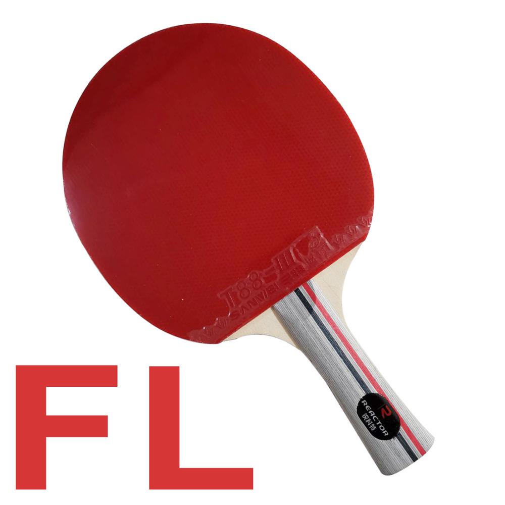 Table tennis racket Reactor DJ200 table tennis blade with 2Pieces Sanwei T88-III Table Tennis pingpong rubber: FL