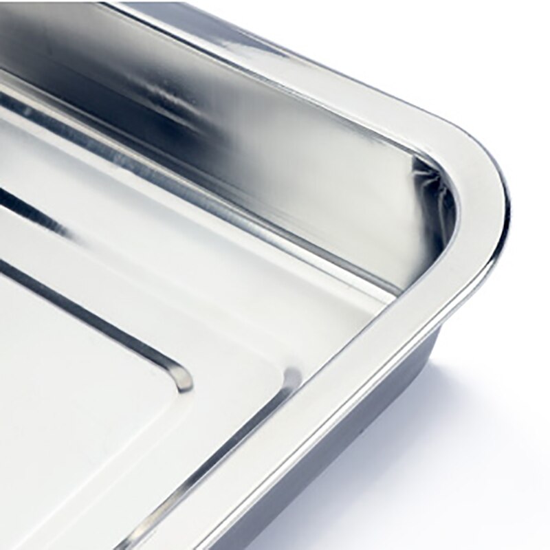 Stainless Steel Plate Food Tray BBQ Dishes Platos Dinner plates Vajilla Kitchenware Steamed Food Plate Baking Pan Food Container